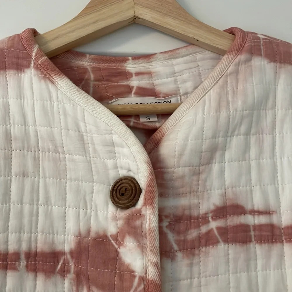 Emerson Fry India Quilted Jacket - Dark Rose Tie Dye Organic - Picture 4 of 9